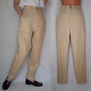 BANANA REPUBLIC BR Chinos 90s high waist pants khaki cotton sz XS